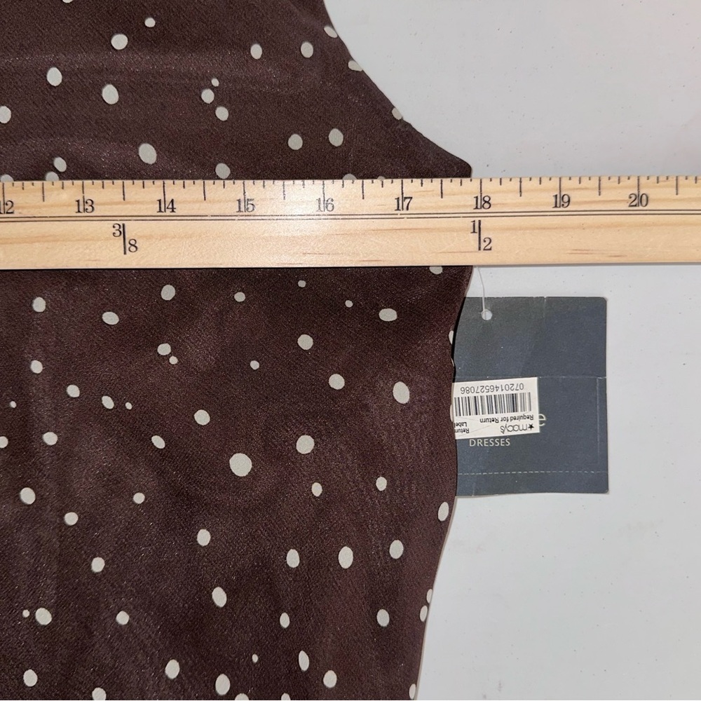 NWT Liz Claiborne Cowl Neck Dress Sz 6 Polka Dot Sleeveless MSPR $139 READ - Picture 12 of 16